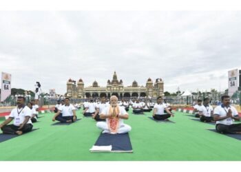PM Modi leads Yoga Day celebrations from Mysuru, says yoga brings peace to society