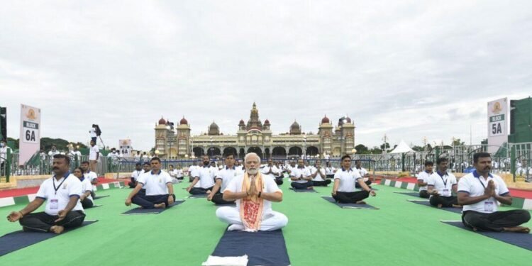 PM Modi leads Yoga Day celebrations from Mysuru, says yoga brings peace to society
