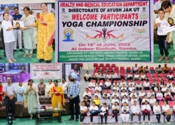 Yoga championship conducted at Indoor Sports Stadium Samba