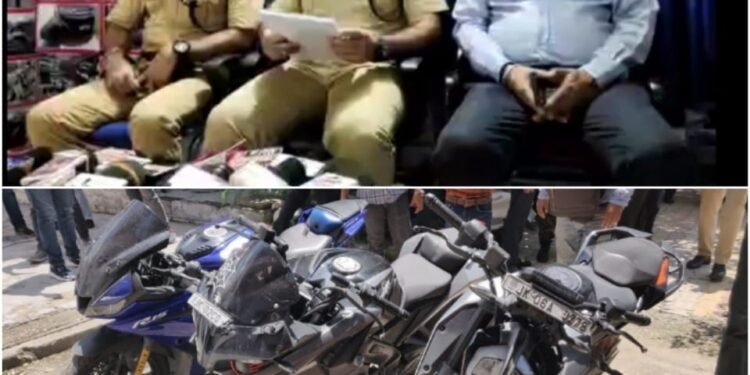 Traffic Police Jammu crack down on the stunt bikers in Jammu city*