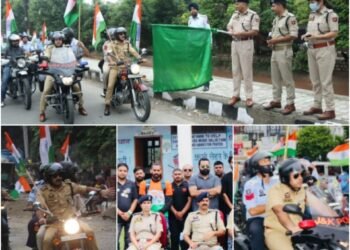 *SSP Traffic Police City Jammu flaggs off “Har Ghar Tiranga” Bike Rally* 