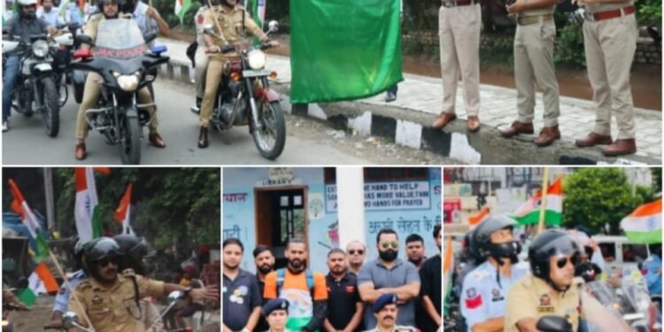 *SSP Traffic Police City Jammu flaggs off “Har Ghar Tiranga” Bike Rally* 