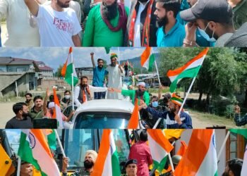 BJP HOLDS FIRST EVER TIRANGA RALLY AT HANDWARA 