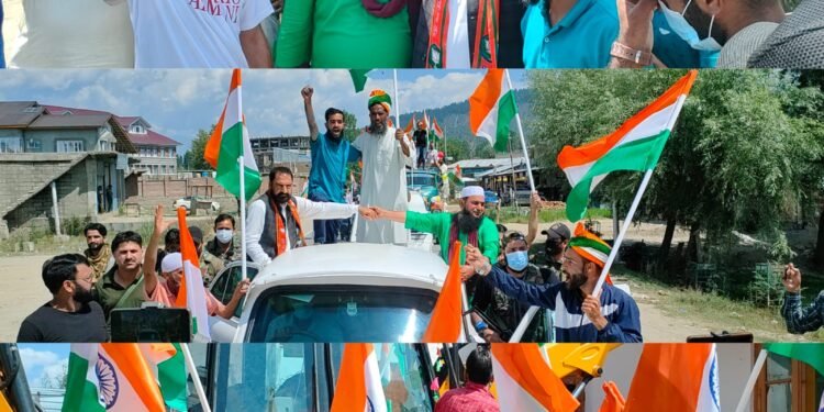 BJP HOLDS FIRST EVER TIRANGA RALLY AT HANDWARA 