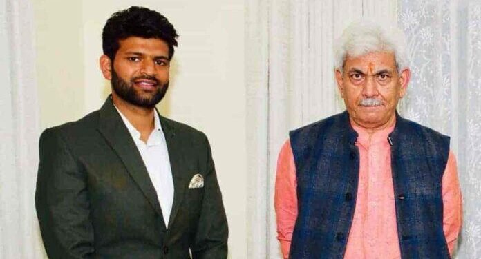 Activist Guftar Ahmed Chowdhary calls on LG Sinha