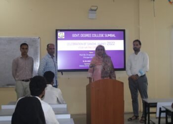 Essay Writing Competition on the theme “Mahatama Gandhi: A Symbol of Non-Violence”held at GDC Sumbal