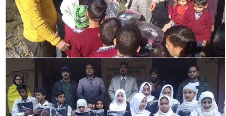 Principal DIET Poonch distributed Sweaters to students 