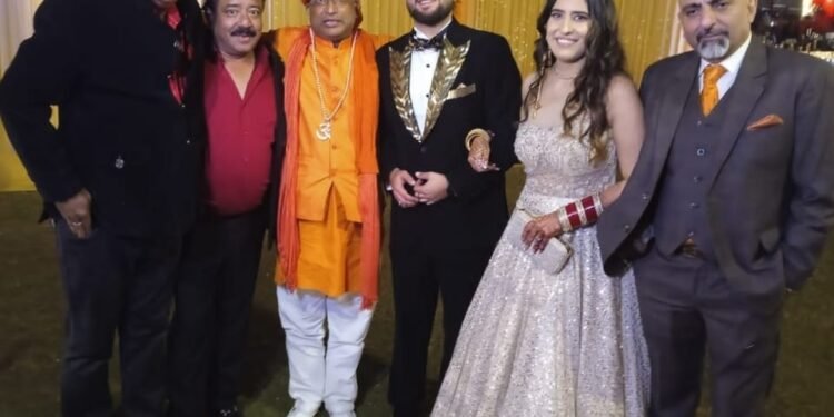 Guruji Raju Chandel arrives to bless the marriage of Kashmiri Pandit industrialist Jyoti Kachru’s son
