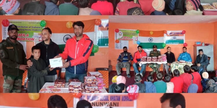 DISTRIBUTION OF STATIONARIES AT GOVERNMENT PRIMARY SCHOOLS OF GURDAJI AND CHOTTA KHET, NUNWANI