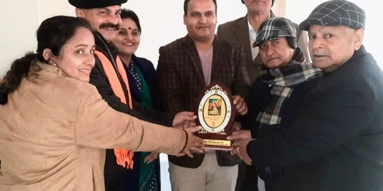 Prajapati Sabha Jammu Kashmir felicitates Sunil Prajapati