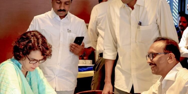 Priyanka Gandhi Files Nomination for Wayanad Lok Sabha Bypoll