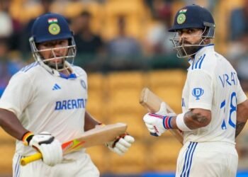 “Bengaluru Test: Kohli, Rohit, Sarfaraz Fifties Lift India to 231/3 at Day 3 Close”