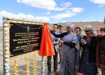 Finance Minister lays foundation of mini planetarium in Ladakh