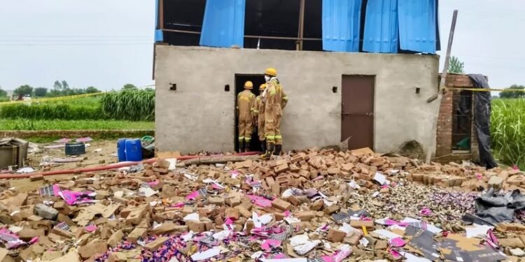 4 women killed, over a dozen injured in blast at firecracker factory in UP’s Amroha