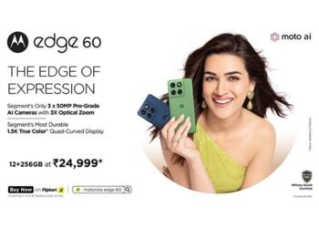 motorola edge 60 with the Segment’s Only 3x50MP Pro-Grade AI Camera System goes on sale today at just Rs. 24,999*