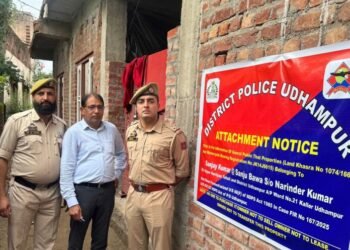 J&K Police Crack Down on Drug Trade, Attach ₹50 Lakh Property in Udhampur
