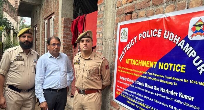 J&K Police Crack Down on Drug Trade, Attach ₹50 Lakh Property in Udhampur