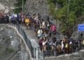 6,900 Amarnath Pilgrims Brave Rain to Leave Jammu Base Camp for Kashmir