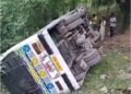 10 Students Injured as School Bus Overturns in Baramulla