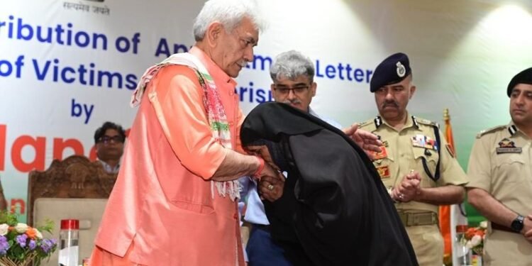 LG Manoj Sinha Distributes 40 Appointment Letters to Terror Victims in Baramulla, Assures Justice and Support