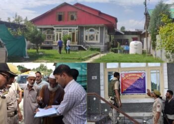 Property Used to Shelter Terrorists Attached by Police in Sopore