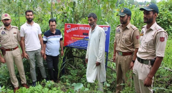 Anantnag Police Seizes Land of Active Terrorist in Bijbehara