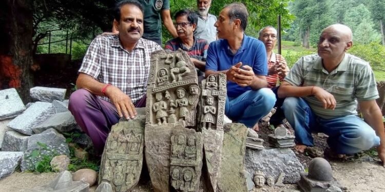 Ancient Hindu Idols Unearthed During Excavation in Anantnag