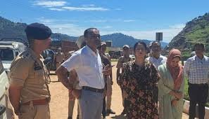 Div Com Jammu Reviews NH-44 Restoration Works at Thard