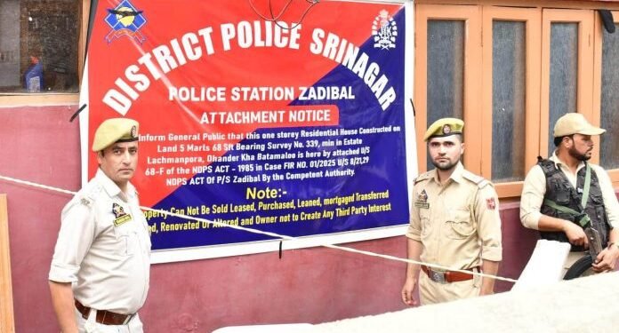 Suspected Drug Peddler’s Property Attached in Srinagar