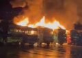 Fire at Bus Stand in Kupwara Damages 7 Buses, No Casualties