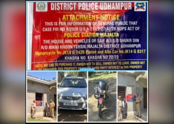 Massive Anti-Drug Crackdown: Six Held, ₹73 Lakh Assets Attached in J&K