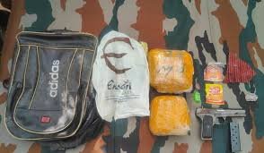 Chinese Pistol, Suspected Narcotics Recovered Near LoC In Poonch
