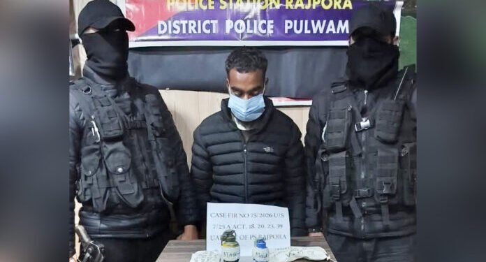 Anti-Terror Operation in Pulwama: OGW Arrested with Arms & Grenades