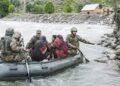 Indian Army Rescues Civilians Stranded in Kishanganga River Amid Strong Currents in Gurez Valley