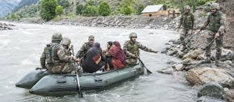 Indian Army Rescues Civilians Stranded in Kishanganga River Amid Strong Currents in Gurez Valley