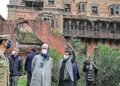 LG Manoj Sinha Inspects Damaged Historic Gada Dari Temple, Orders Swift Restoration at Mubarak Mandi