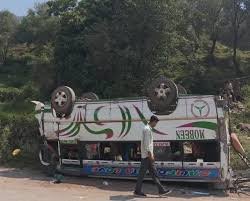 15 Injured as Passenger Bus Overturns Near Rajouri, Victims Shifted to Hospital