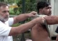 Rahul Gandhi Displays Alleged Pellet Injuries of Student Protester, Calls Dharmendra Pradhan a ‘Criminal Education Minister’