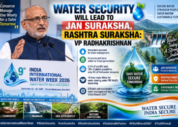 WATER SECURITY WILL LEAD TO JAN SURAKSHA, RASHTRA SURAKSHA: VP RADHAKRISHNAN
