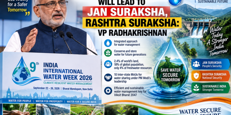 WATER SECURITY WILL LEAD TO JAN SURAKSHA, RASHTRA SURAKSHA: VP RADHAKRISHNAN