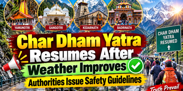 Char Dham Yatra Resumes After Weather Improves; Authorities Issue Safety Guidelines