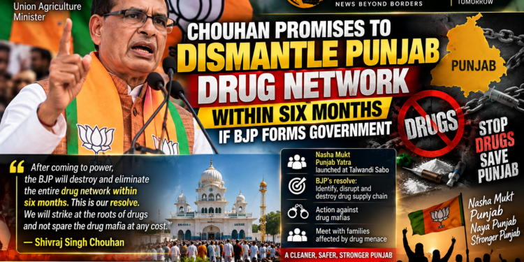 CHOUHAN PROMISES TO DISMANTLE PUNJAB DRUG NETWORK WITHIN SIX MONTHS IF BJP FORMS GOVERNMENT