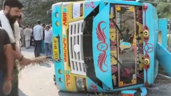 TWO KILLED, SEVERAL INJURED AS MINIBUS OVERTURNS IN REASI