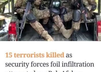 15 TERRORISTS KILLED AS PAKISTAN FOILS BORDER INFILTRATION ATTEMPT