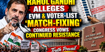 Rahul Gandhi Alleges “Match-Fixing” in EVMs, Voter Lists; Congress Vows Continued Resistance