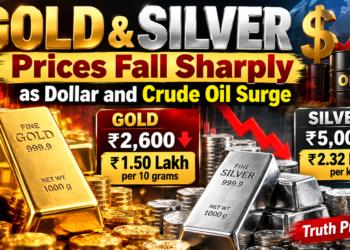 Gold & Silver Prices Fall Sharply as Dollar and Crude Oil Surge