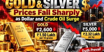 Gold & Silver Prices Fall Sharply as Dollar and Crude Oil Surge
