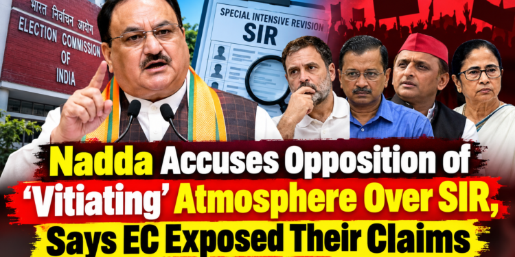 Nadda Accuses Opposition of ‘Vitiating’ Atmosphere Over SIR, Says EC Exposed Their Claims