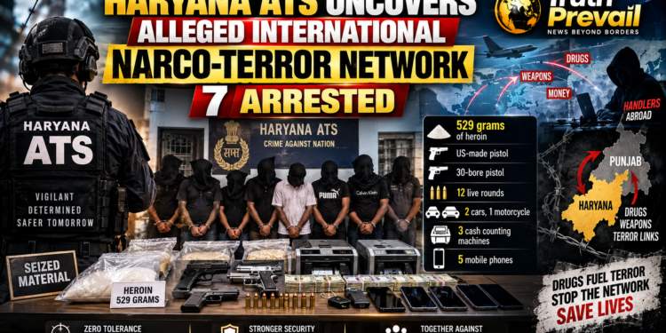 HARYANA ATS UNCOVERS ALLEGED INTERNATIONAL NARCO-TERROR NETWORK; 7 ARRESTED