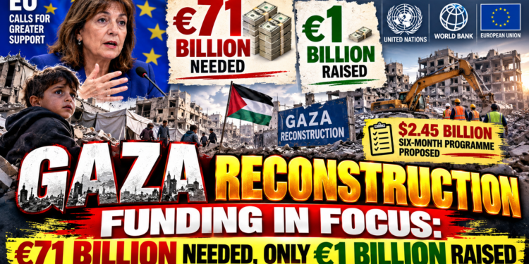 Gaza Reconstruction Funding in Focus: €71 Billion Needed, Only €1 Billion Raised